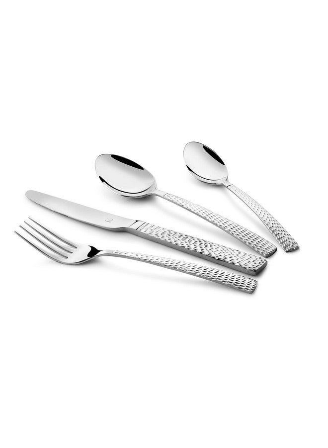 FnS Madrid 24 Pcs Cutlery Set with Cutlery Stand (6 Dinner Spoons, 6 Dinner Forks, 6 Teaspoons, 6 Dinner Knives & 1 Cutlery Stand) - Image 3