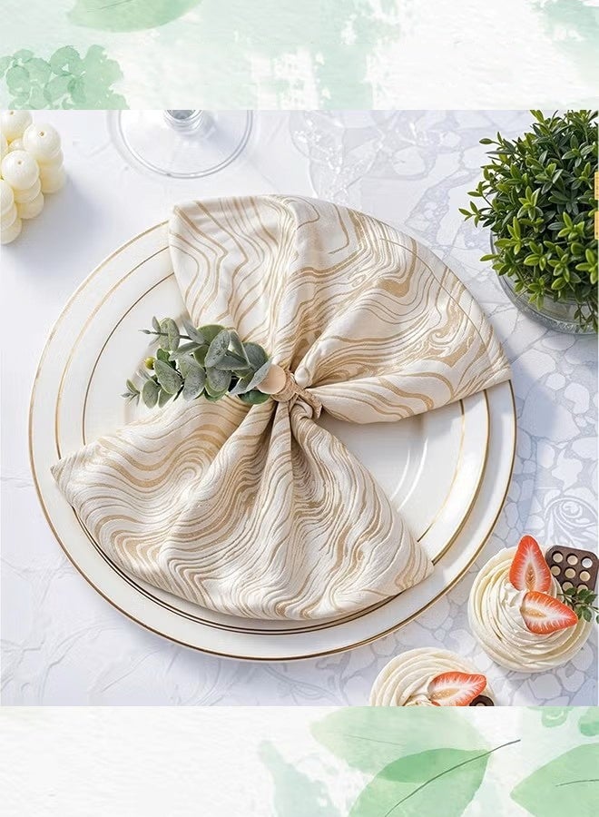 6 PCS Napkin Rings, Eucalyptus Leaf Rustic Farmhouse Napkin Rings, Boho Green Leaf Napkin Rings for Spring Summer - Image 5