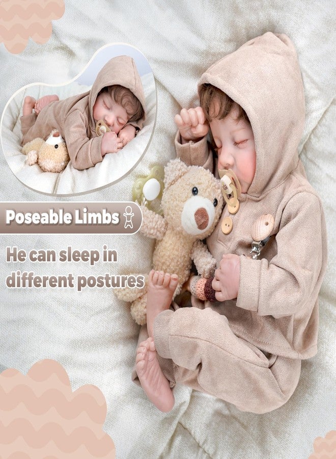 BABESIDE Lifelike Reborn Baby Dolls Boys - 17-Inch Real Baby Feeling Realistic-Newborn Baby Doll Full Body Vinyl Real Life Baby Dolls with Toy & Gift Box for Kids Age 3+ - Image 4