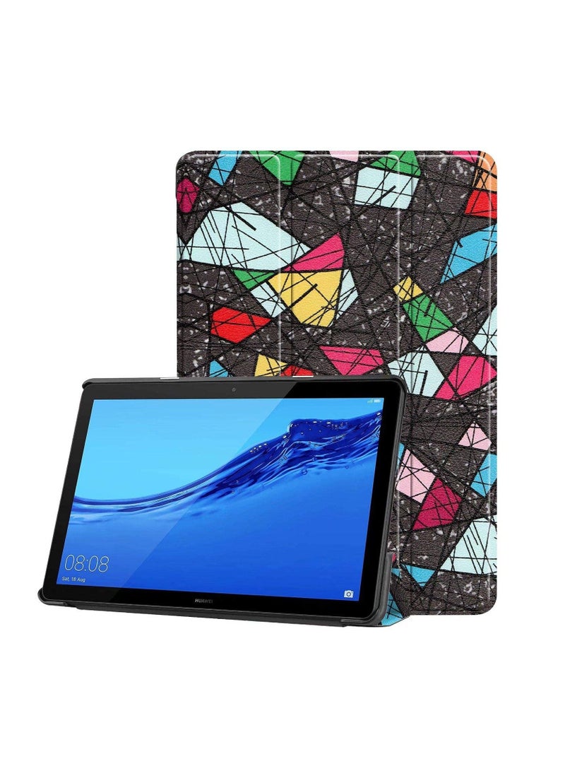 Colorful printed case For Huawei MediaPad T5 10 inch cases Ultra Slim PU Leather Cover funda for MediaPad T5 -C - Image 1