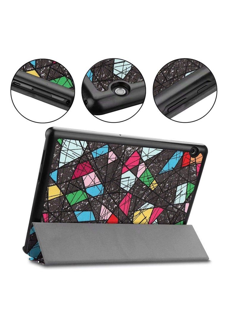 Colorful printed case For Huawei MediaPad T5 10 inch cases Ultra Slim PU Leather Cover funda for MediaPad T5 -C - Image 3