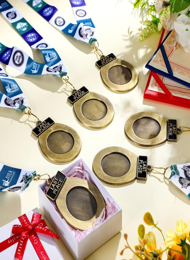 Remuuly 10 Pcs Toilet Seat Last Place Medals Bulk 3'' Loser Award Medals Gold Last Place Trophy with Loser Neckband Award Prize Gift for Tournaments, School Match Sports Competition Teams - Image 4