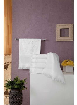 FIESTA Embroidered Towel Velvet Etamine Hollow Fringed 30X50 (12 Pieces)  - Image 1
