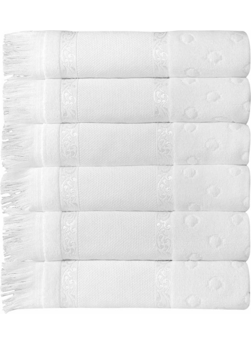 FIESTA Embroidered Towel Velvet Etamine Hollow Fringed 30X50 (12 Pieces)  - Image 2