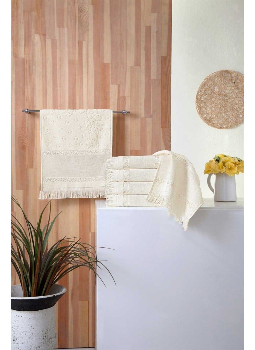 FIESTA Embroidered Towel Velvet Etamine Hollow Fringed 30X50 (12 Pieces)  - Image 4