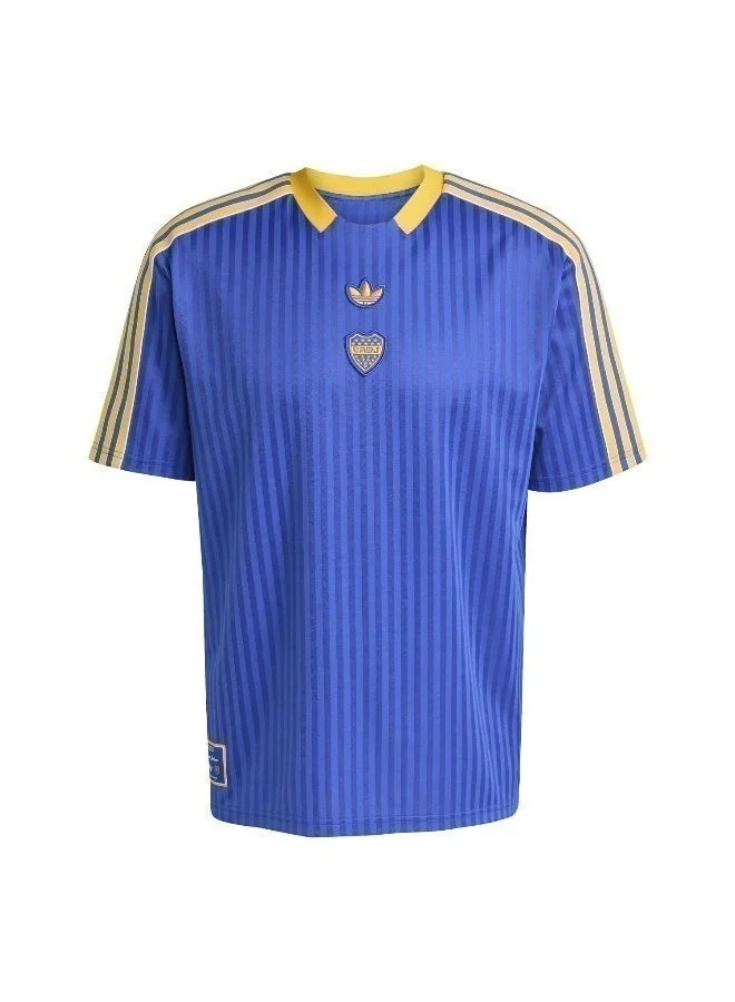 اديداس بوكا أيقون جيرسي أزرق أكمام قصيرة للجنسين