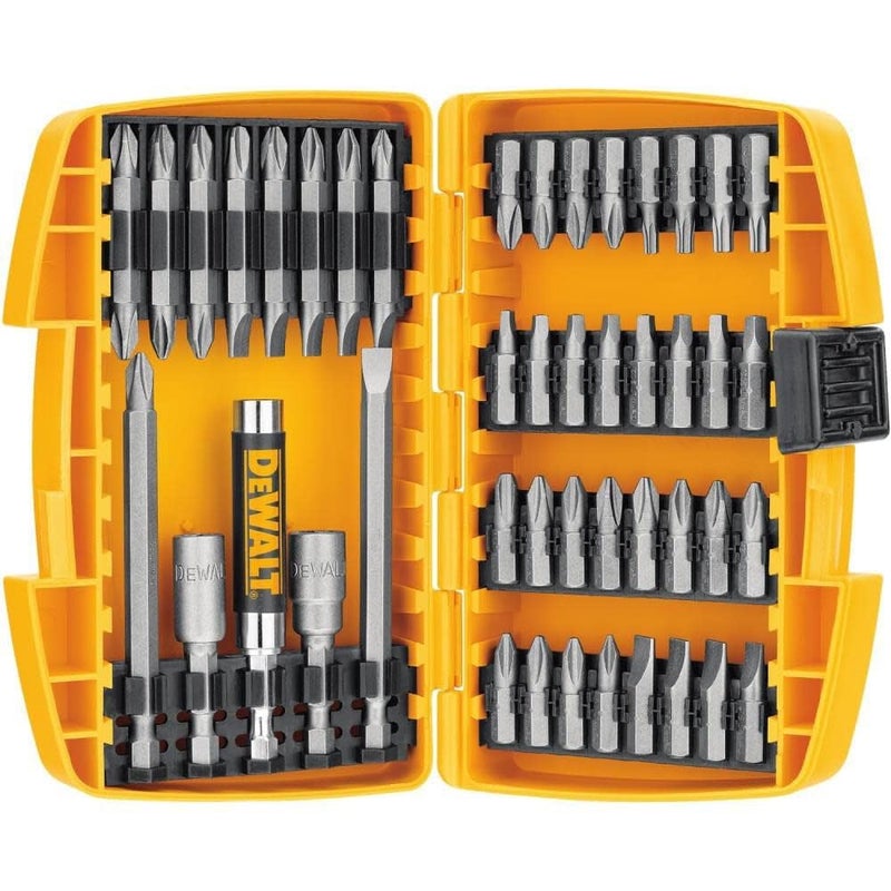 DEWALT Screwdriver Bit Set with Tough Case, 45-Piece (DW2166), Grey/Silver Screwdriving Set with Tough Case - Image 1
