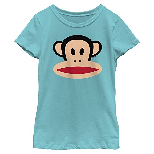 Fifth Sun Paul Frank Julius Head-4 Girls Short Sleeve Tee Shirt, Tahiti Blue, Large - Image 1