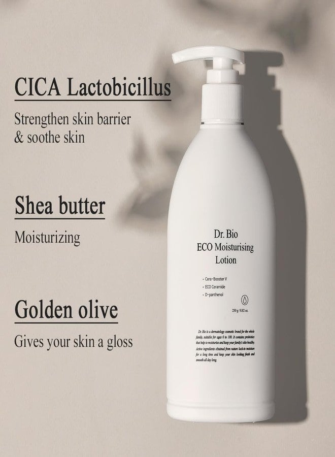 Dr.Bio لوشن د. بايو الإيكولوجي المرطب، مرطب يومي للجسم والوجه لأنواع البشرة الحساسة مع السيراميد وزبدة الشيا والبروبيوتيك والسيكا، عضوي ونباتي، خالي من العطور، مضاد للحساسية، عناية بالبشرة الكورية - Image 4