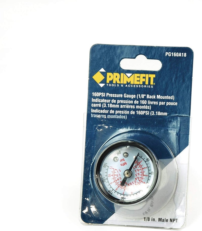 Primefit 18 PG160A18 Back Mounted Pressure Gauge 160 PSI - Image 5
