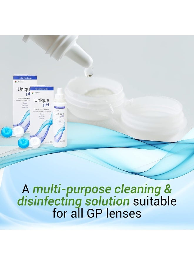 Menicon Unique pH Multi-Purpose Solution + RGP Lens Case. TWO 4 fl oz (120ml) bottles - Image 2