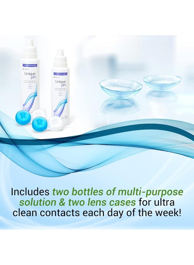 Menicon Unique pH Multi-Purpose Solution + RGP Lens Case. TWO 4 fl oz (120ml) bottles - Image 3