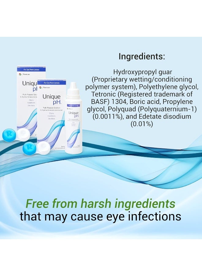 Menicon Unique pH Multi-Purpose Solution + RGP Lens Case. TWO 4 fl oz (120ml) bottles - Image 5