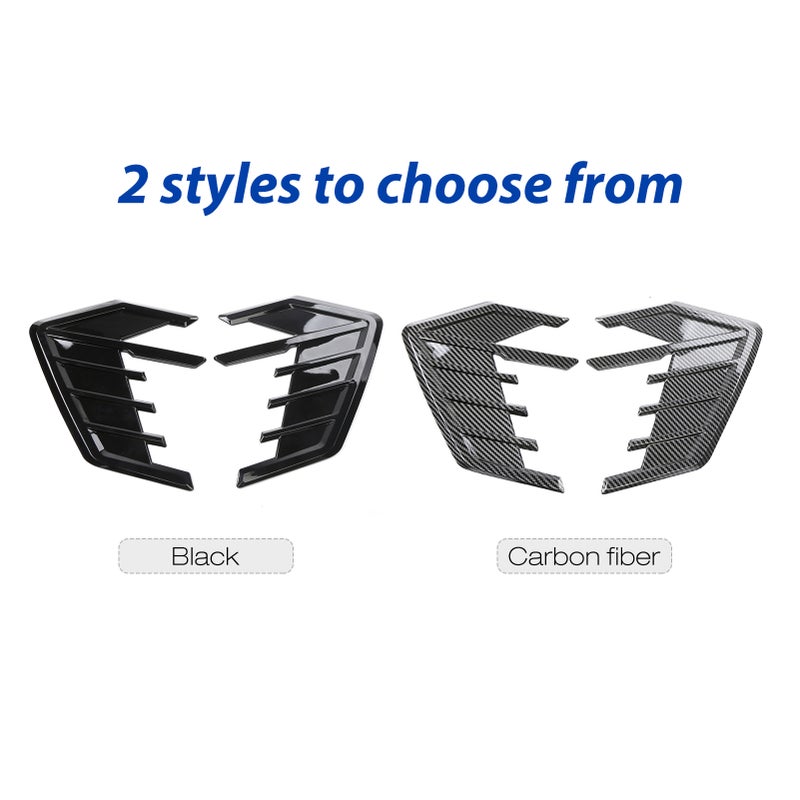 Universal 2pcs Car Fender Side Vents Decor Air Flow Intake Hole Grille Spoiler DIY Style Car Air Flow Intake Vent Hood Cover - Image 2