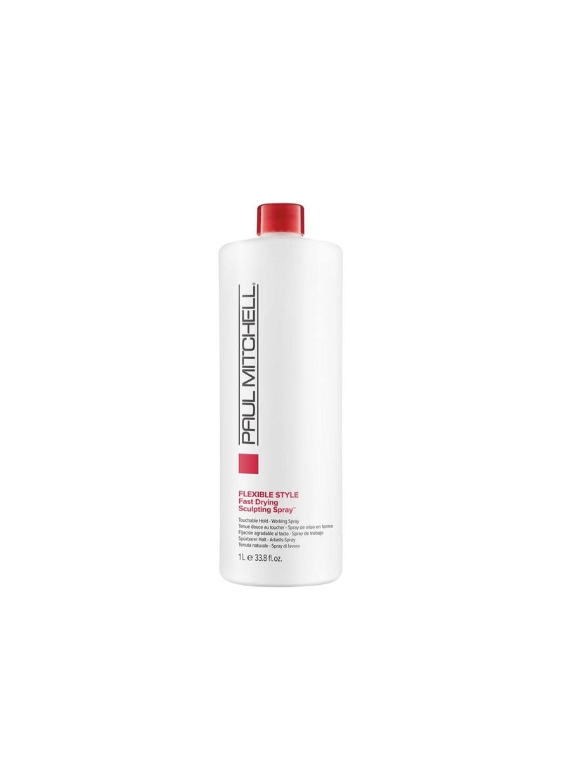Paul Mitchell Fast Drying Sculpting Hairspray, Flexible Hold, Buildable Body + Shine, For All Hair Types, 33.8 fl oz - Image 1