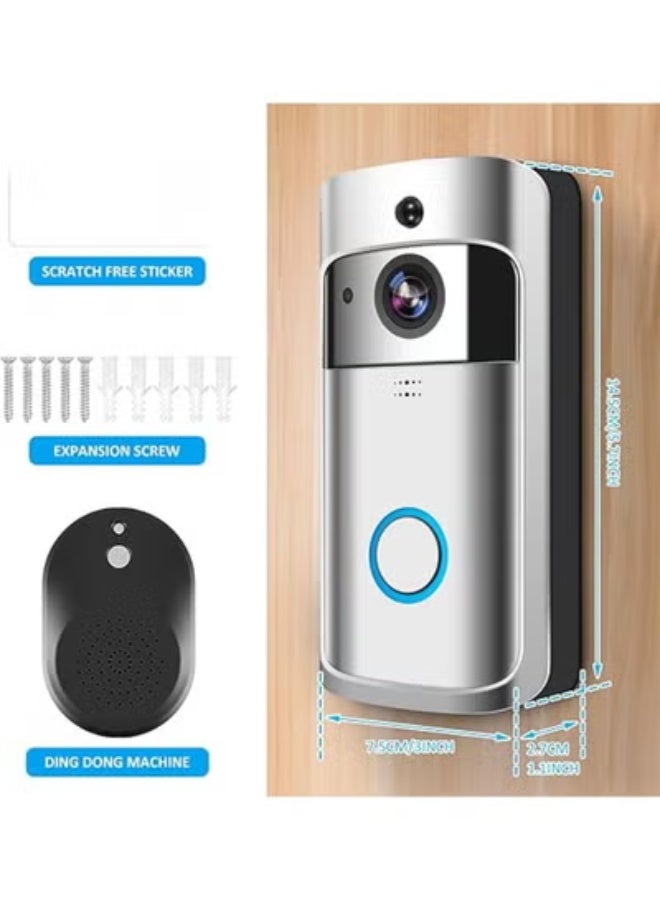 Smart Wireless Video Doorbell – WiFi Visual Intercom with Night Vision & Motion Detection – Two-Way Audio for Home Security - Image 4