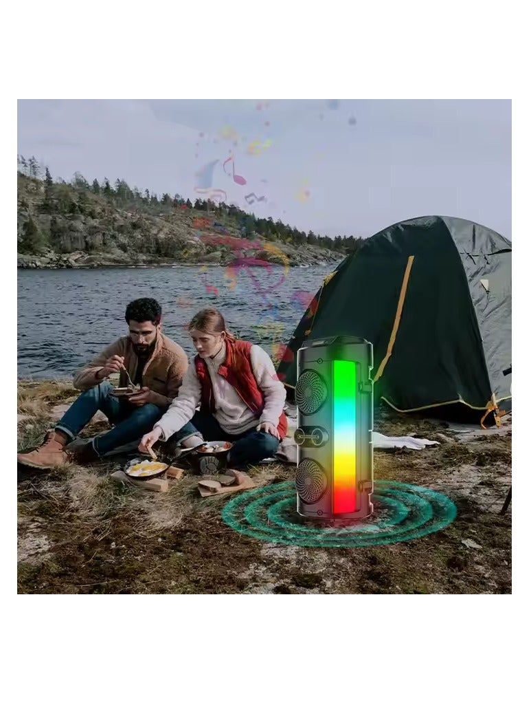 Portable Wireless Bluetooth Party Audio Sound System Led Light Speaker  - Image 2