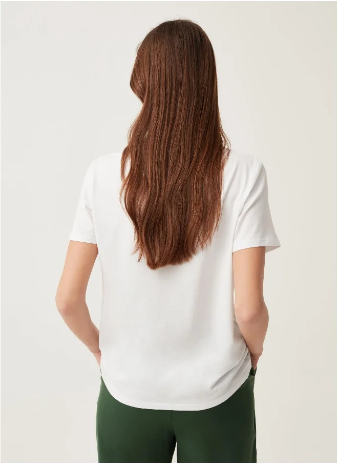 Ovs Round-neck T-shirt with flower print