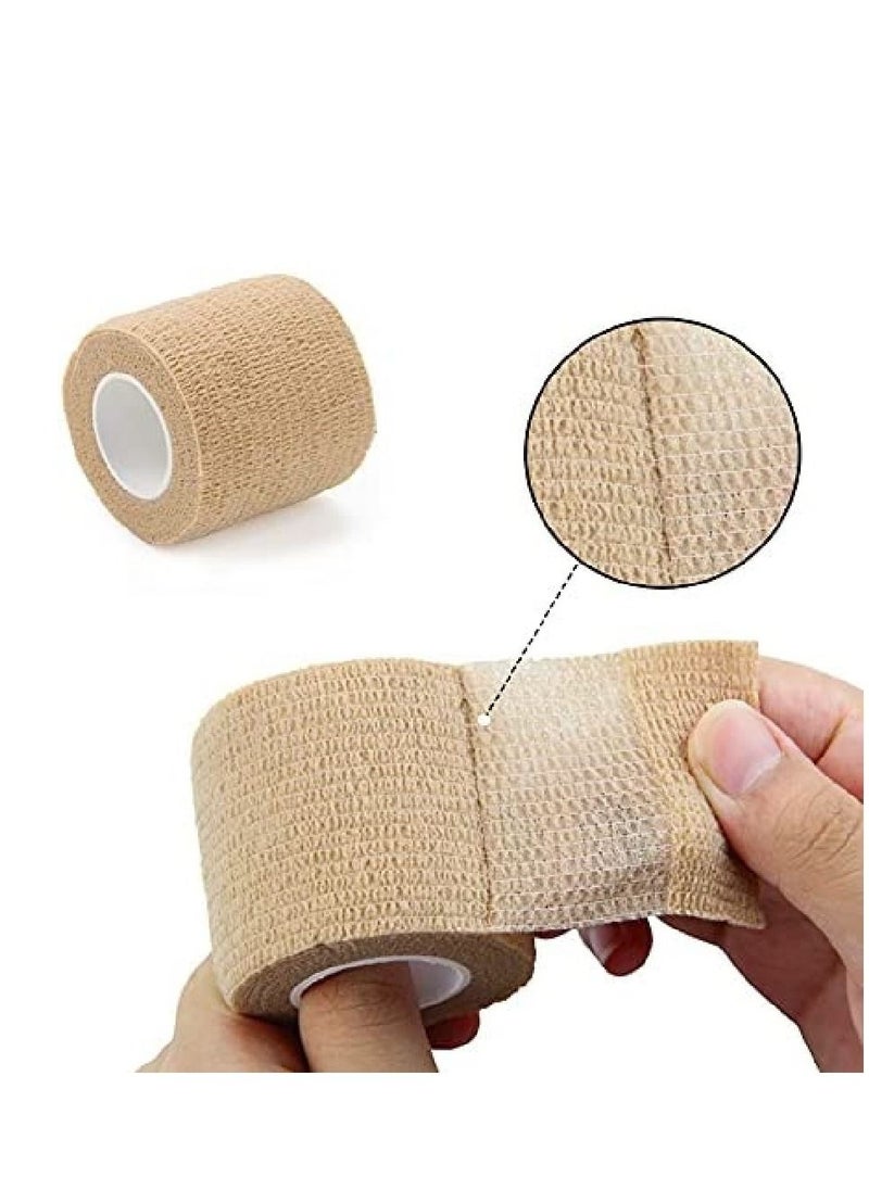 Dubkart - Cohesive Bandages, 12 Rolls Self-Adherent Non Woven Bandage Wrap Pet Vet Bandage Elastic Sports Bandages Water Repellent Breathable for Wrist Ankle Strains Sprains Swelling (10 Colours) - Image 1