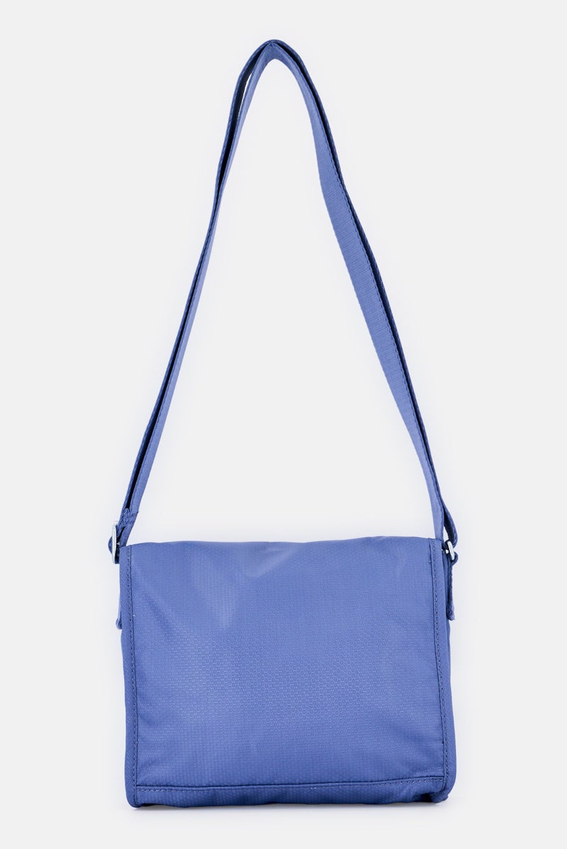 kipling Women Brand Logo Cross Body Bag With Keyring, Ash Blue - Image 2