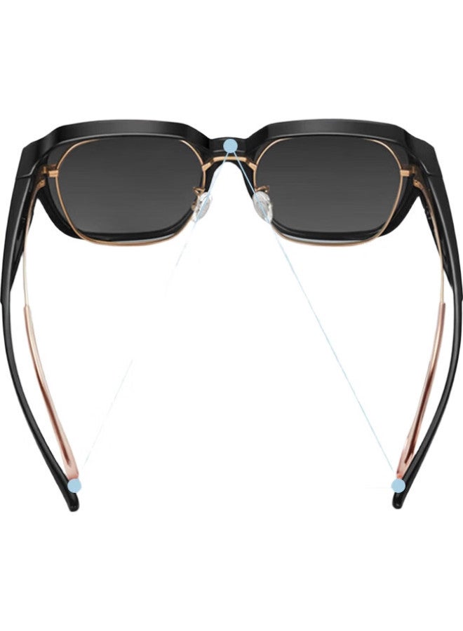 LOHO (Loho) New Myopia Glasses Sunglasses Set Myopia Glasses Driving Special Polarized Sunglasses Fashion Square Frame Men And Women - Image 2