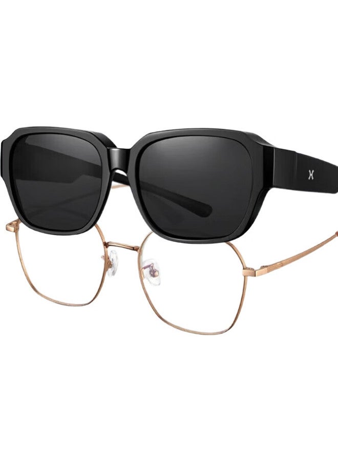 LOHO (Loho) New Myopia Glasses Sunglasses Set Myopia Glasses Driving Special Polarized Sunglasses Fashion Square Frame Men And Women - Image 3