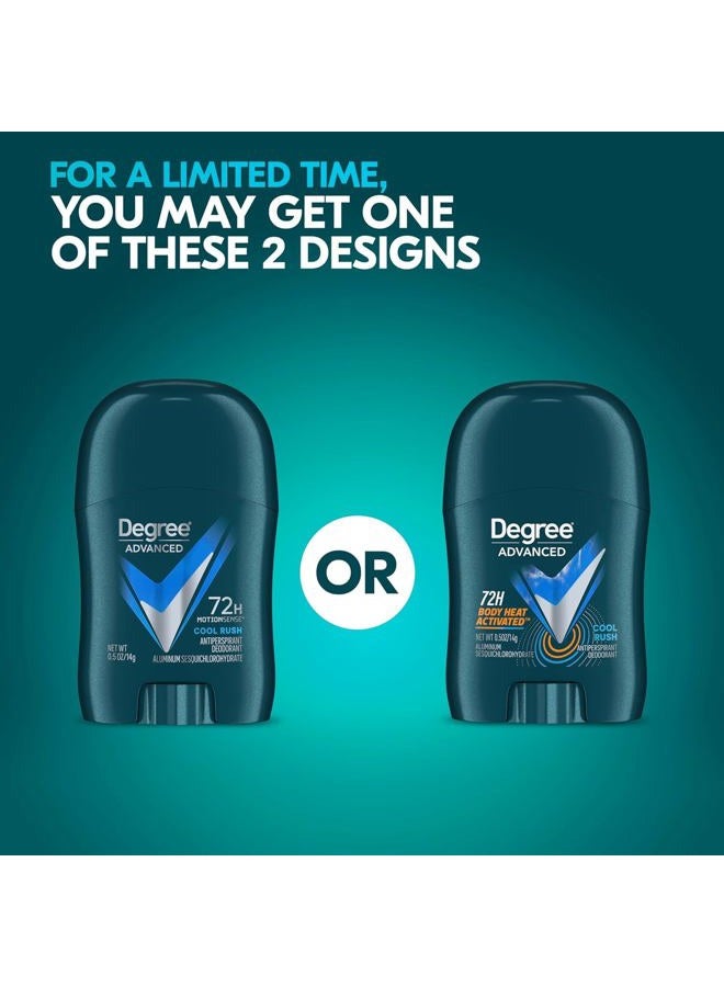 Degree Men's Travel Deodorant Cool Rush 36-Pack – 72H Body Heat Activated Mini Antiperspirant, 0.5 Oz Ea - Image 5