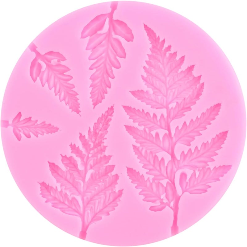 zixiang Dinosaur Silicone Molds Tropical Leaf Fondant Mold Fern Leaves Candy Mold For Baby Shower Cake Decorating Cupcake Topper Biscuit Cookies Sugar Chocolate Polymer Clay Gum Paste Set Of 7 - Image 5