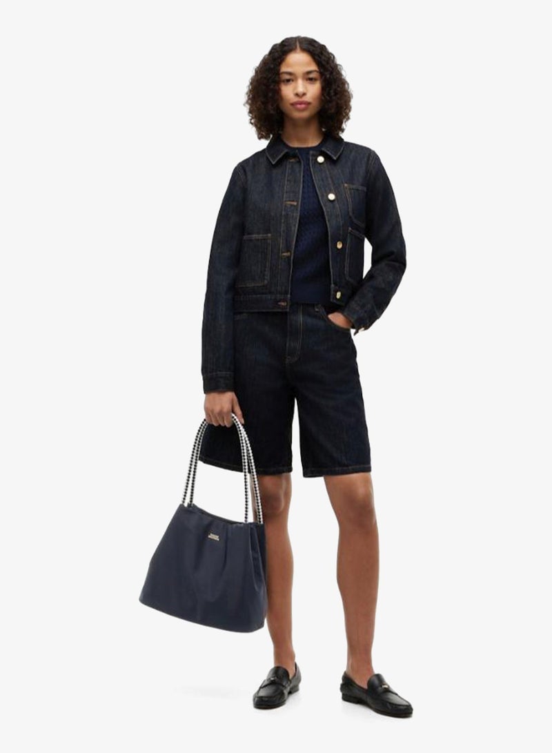 TOMMY HILFIGER Braided Handle Hobo Tote Bag - Image 2