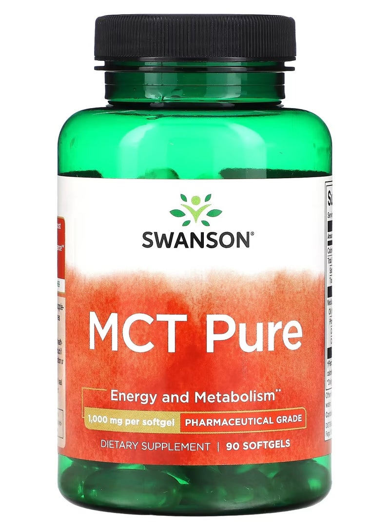 سوانسون، MCT Pure، 1000 مجم، 90 كبسولة هلامية