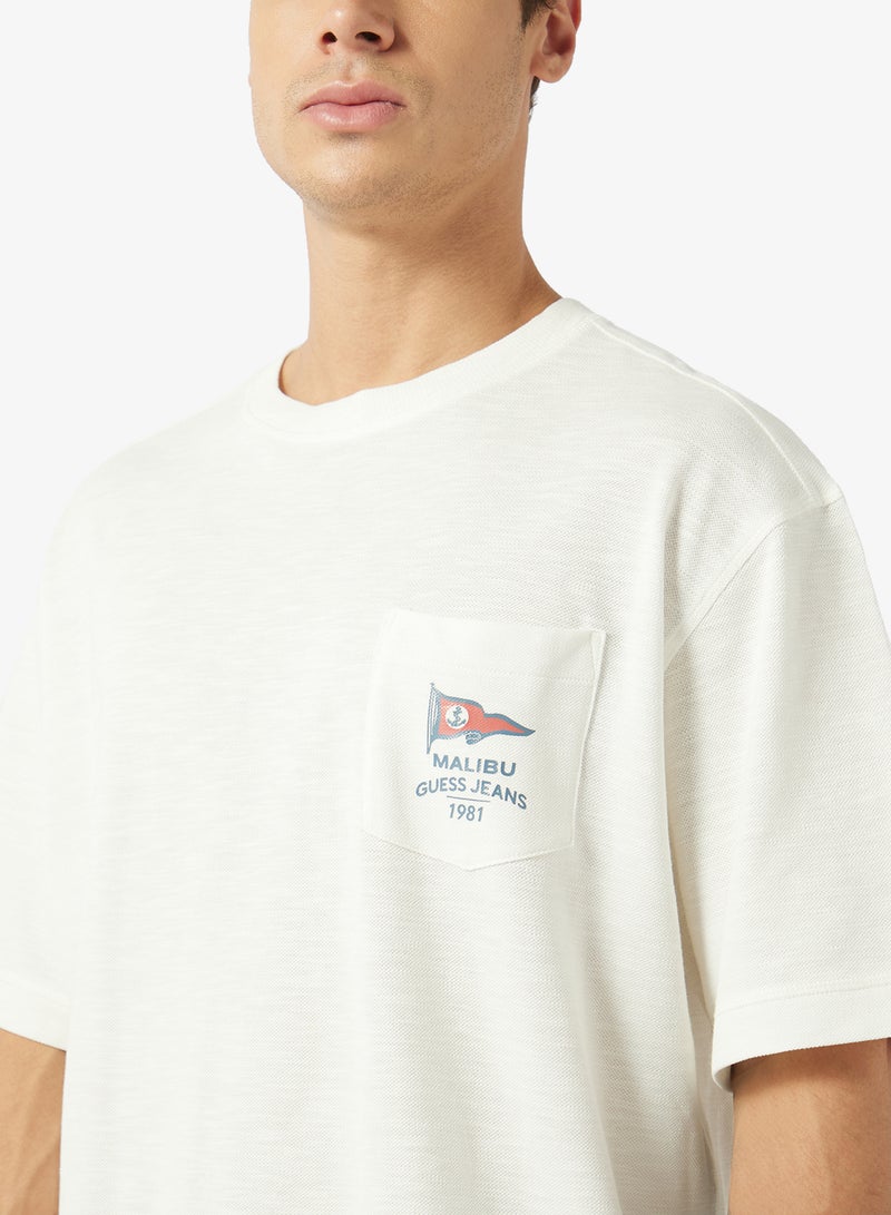 GUESS Crew Neck Short Sleeve T-Shirt - Image 3