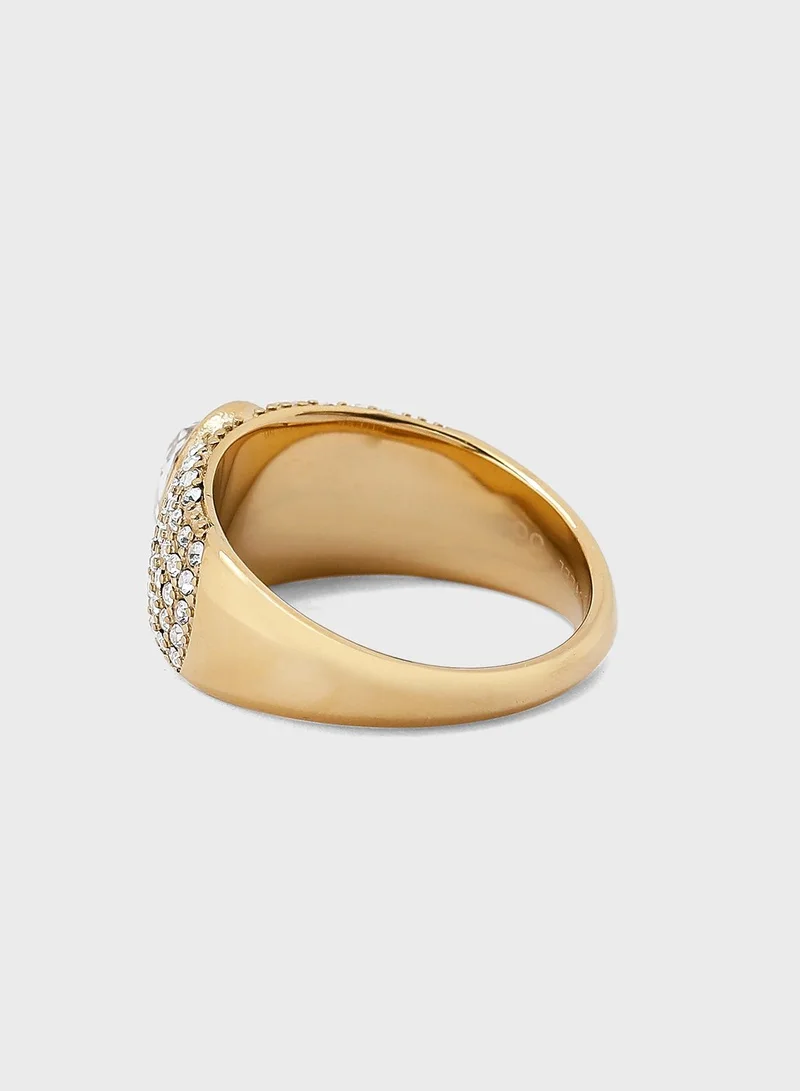 GUESS Pave & Oval Bold Ring