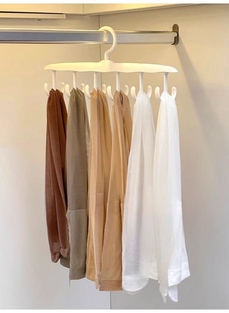 HOMESTAR 12-Hook Multi-Function Rotatable Hanger | Double-Sided Clothes Drying Rack | Underwear & Accessories Organizer | 180° Swivel Hook Design | Heavy Duty Plastic Construction | 15KG Weight Capacity | For Balcony/Bathroom/Bedroom | Space-Saving Storage Solution - Image 2