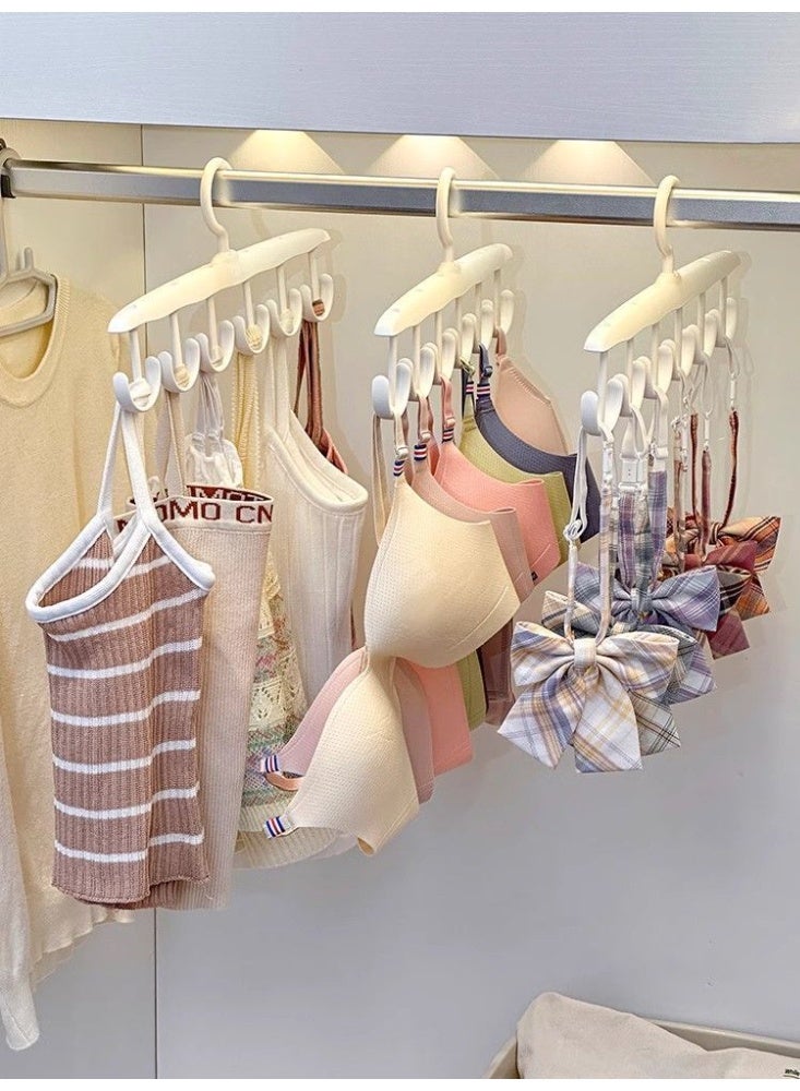 HOMESTAR 12-Hook Multi-Function Rotatable Hanger | Double-Sided Clothes Drying Rack | Underwear & Accessories Organizer | 180° Swivel Hook Design | Heavy Duty Plastic Construction | 15KG Weight Capacity | For Balcony/Bathroom/Bedroom | Space-Saving Storage Solution - Image 1