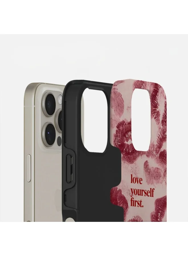 Mobcos Mobcos iPhone 16 Pro Max Self Love Premium Case Compatible with Hybrid Dual-Layer Hard Shell + Silicone Protection - Scratch-Resistant Shockproof Mobile Cover