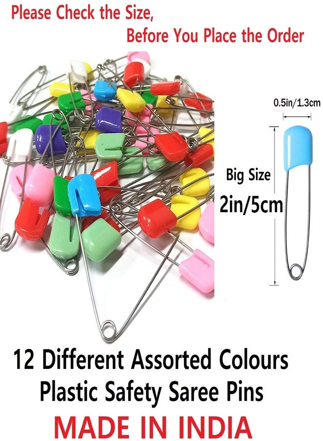 VAMA Fashions Heavy Duty Stainless Steel Baby Safety Pin Plastic Head Pinning Baby Pins with Safe Locking Closures Nappy Pins for Clothes Diapers (Nappy Pins for Baby) - Image 3