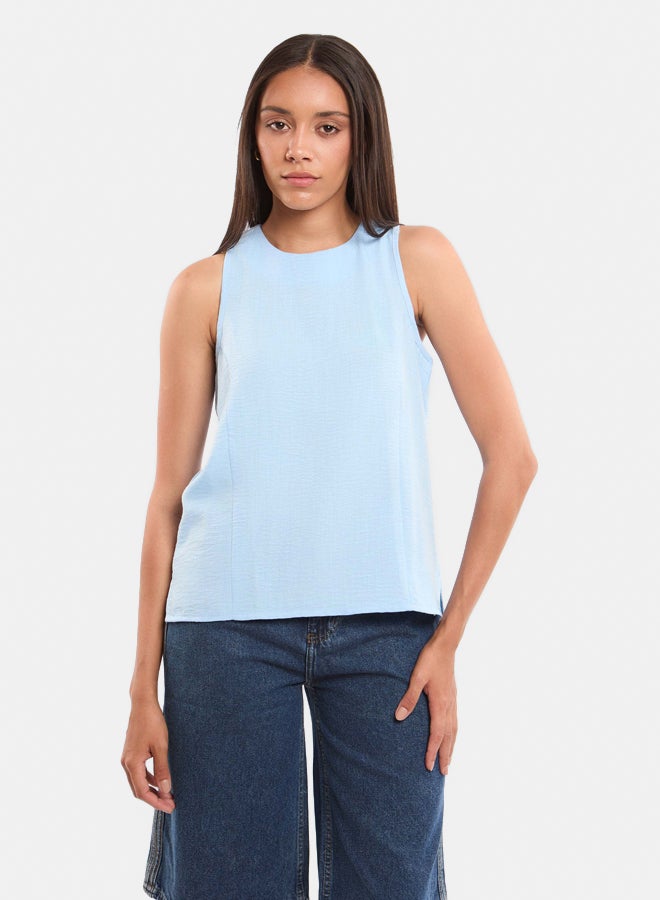 Premoda Women's Tank Top Blue  - Image 1