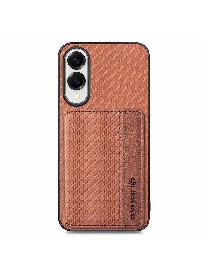 S-TOP Case For Samsung Galaxy S25 Edge 5G Carbon Fiber Magnetic Card Wallet RFID Blocking Phone Case - Image 1