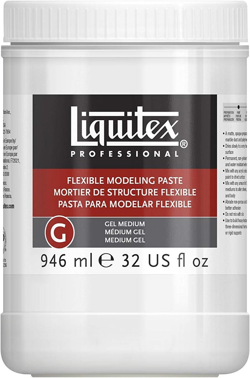 Liquitex Professional Flexible Modeling Paste - 32 oz (946 ml) Medium Gel for Art and Craft Projects - Image 1