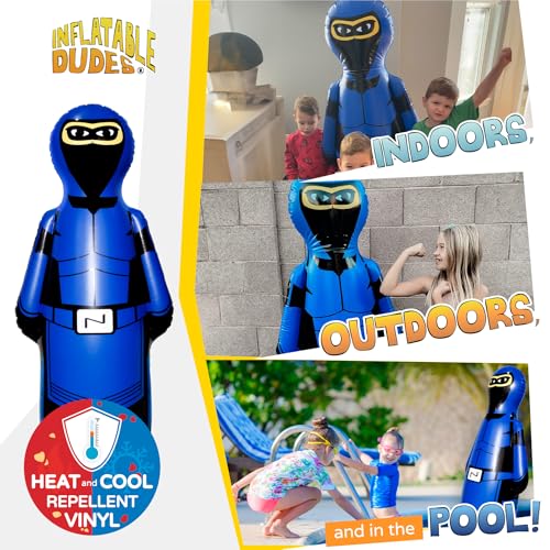 INFLATABLE DUDES Ninja Toy 63 Inches -Kids Punching Bag | Already Filled with Sand| Bop Bag | Inflatable Bopper | Boxing | Ninja Birthday Party | Punching Bag for Kids- (Heavy Hitters Nobi) - Image 2