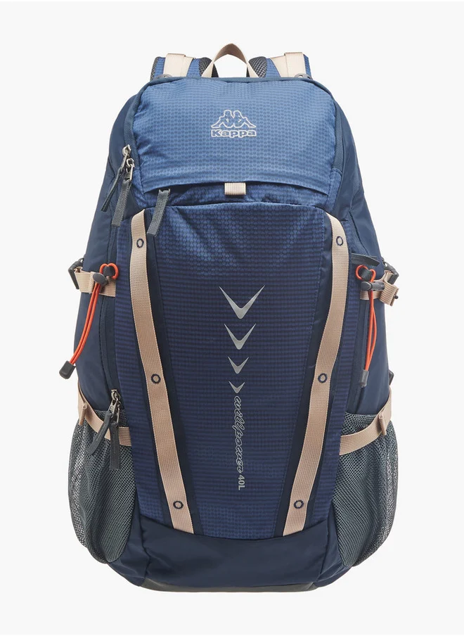 كابا Men's Logo Print Backpack with Zip Closure and Adjustable Strap - 34x54x16 cm