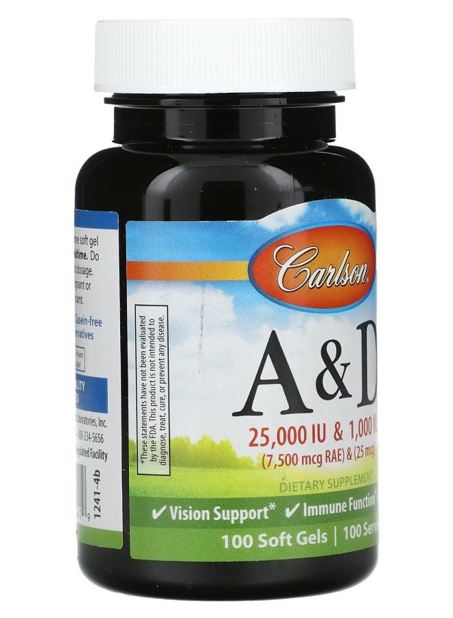 Carlson Vitamin A & D 100 Soft Gels - Image 2