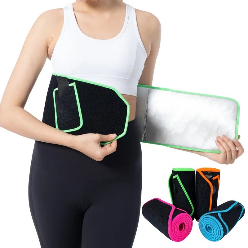 Bluejw Neoprene Waist Trimmer Belt for Women & Men - Waist Trainer Slimming Belt with Phone Pocket - Image 2