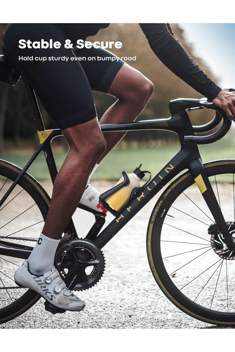 Bike Water Bottle Holder - 【Fit 1.9-2.8 Diameter Bottle】 【For Handlebar  Frame】 Motorcycle Cup Holder with Quick-Adjust Knob, Bicycle Drink Cage with Screw Tool, Fit Standard/Smaller Bottle - Image 4