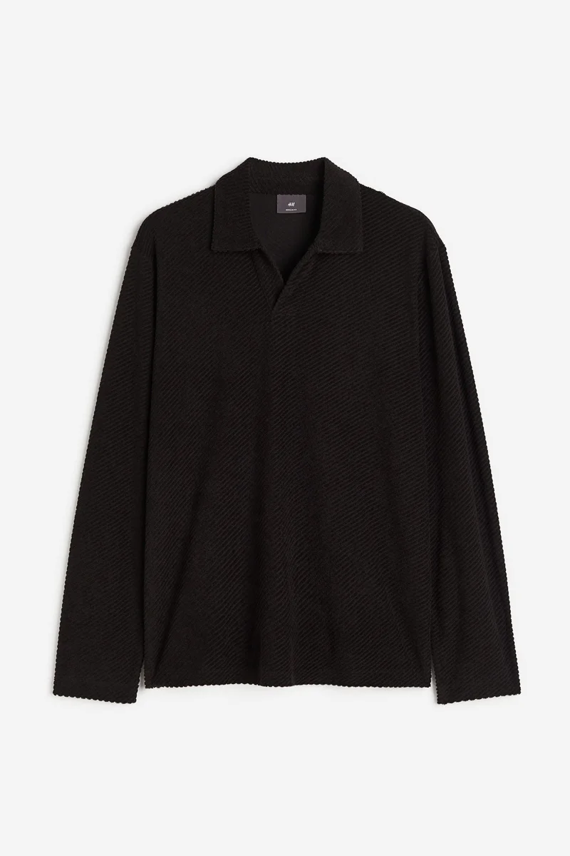 H&M Regular Fit Long-sleeved polo shirt