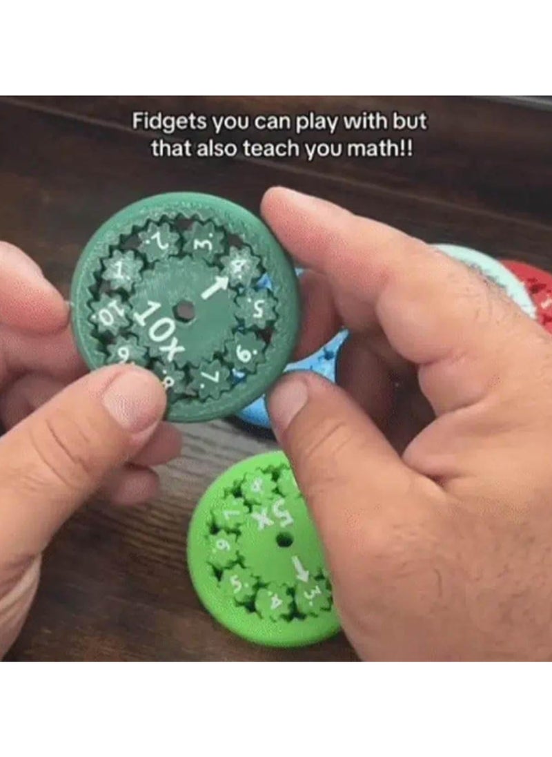 null - Math Fidget Spinners, Math Fact Fidget Spinners, Addition and Subtraction/Division and Multiplication on One Fidget Number Fidget Toy, Fidget Learning Math Game Toy, Relieves Stress (C) - Image 1
