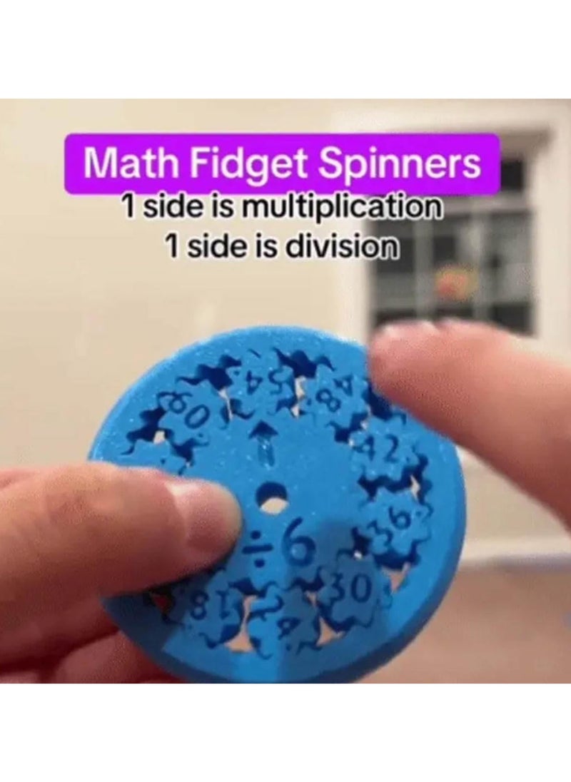 null - Math Fidget Spinners, Math Fact Fidget Spinners, Addition and Subtraction/Division and Multiplication on One Fidget Number Fidget Toy, Fidget Learning Math Game Toy, Relieves Stress (C) - Image 1
