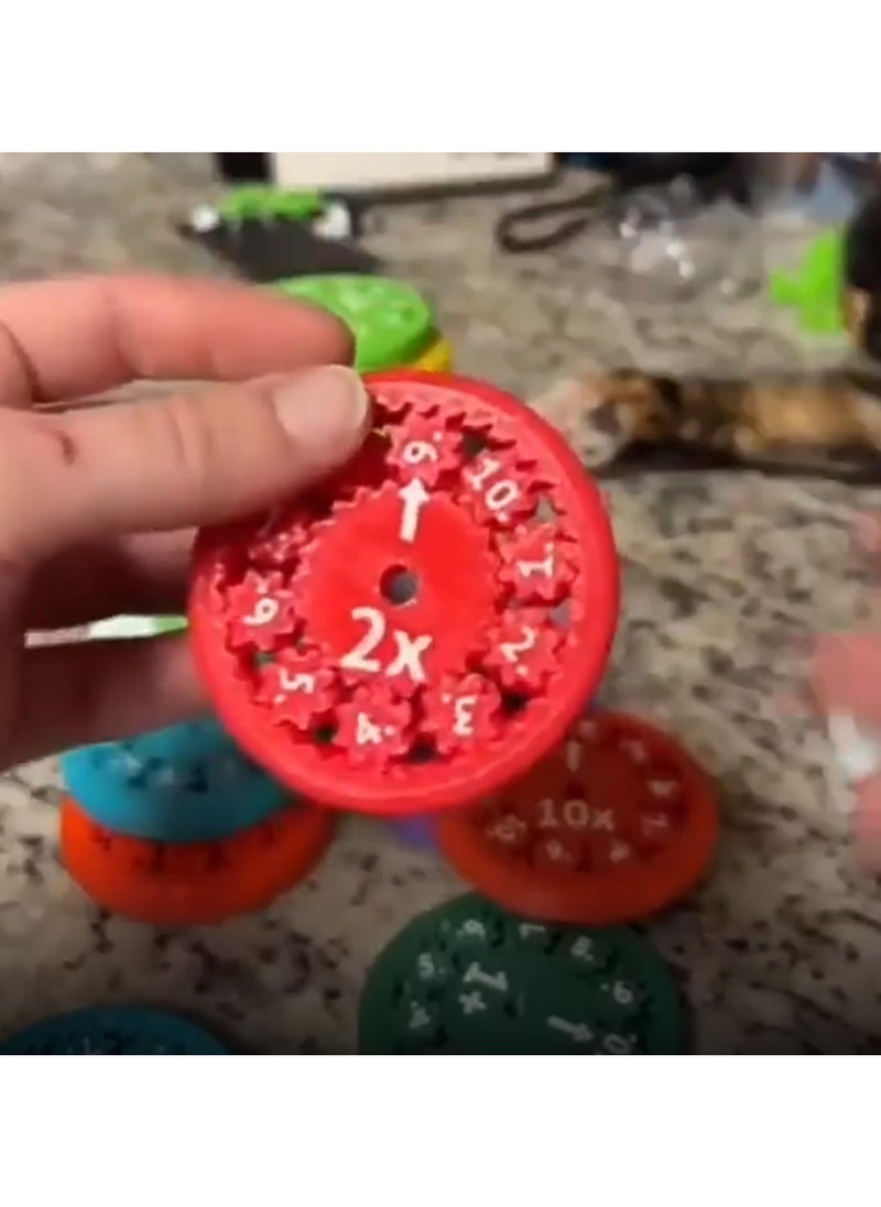 null - Math Fidget Spinners, Math Fact Fidget Spinners, Addition and Subtraction/Division and Multiplication on One Fidget Number Fidget Toy, Fidget Learning Math Game Toy, Relieves Stress (C) - Image 1
