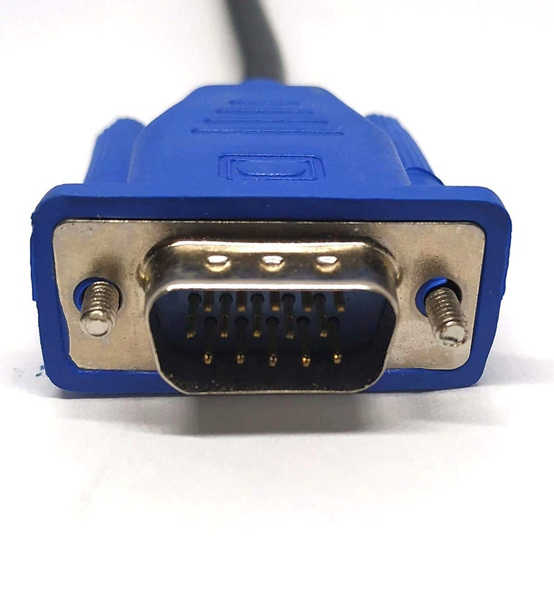RODMED Male to Male VGA Cable 1.5M, Support Monitor/PC/LCD/LED, Plasma, Projector, TFT (Blue) - Image 4