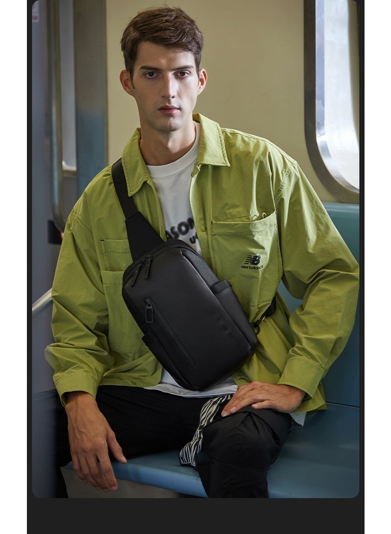 Golden Wolf GXB00898 Casual Single Shoulder Crossbody Bag, Water Resistant, Suitable for Men and Women, Work, Travel, and Trips; Small Backpack with Adjustable Strap and Multiple Pockets for Organizing Tablets and Daily Essentials - Image 3